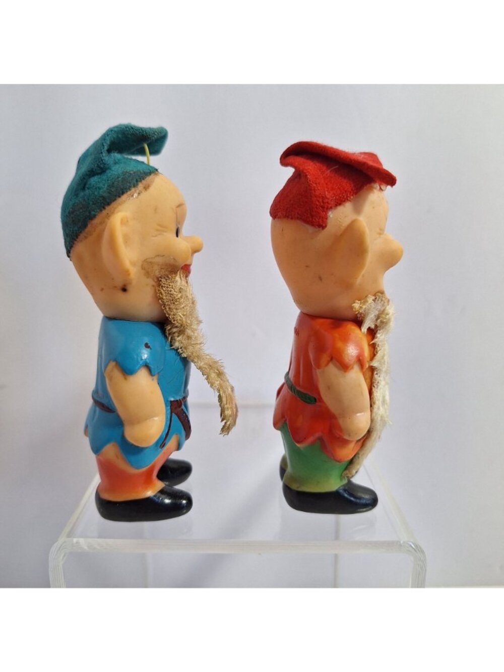 Elf Christmas Ornaments Dwarves Vintage Japan Figures 4" Mid Century - Picture 2 of 9